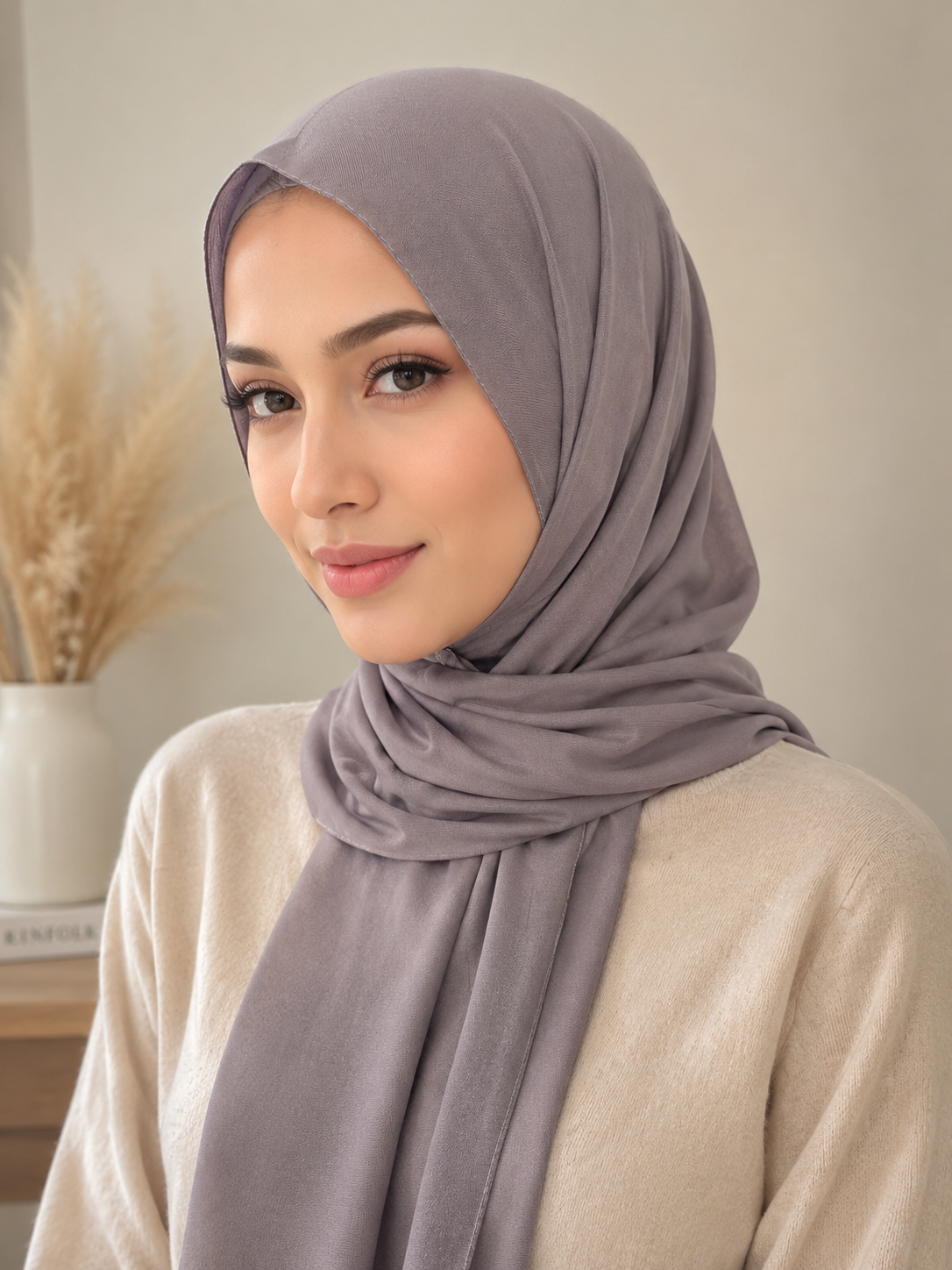 Mauve Nude Premium Modal Hijab- Long