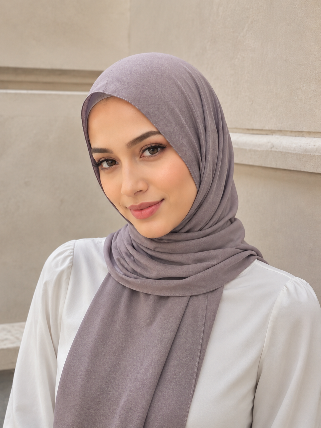 Mauve Nude Premium Modal Hijab- Long