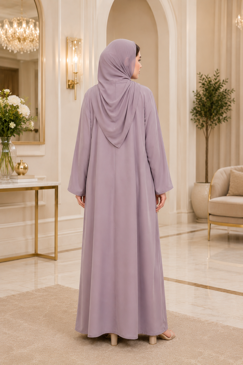 Everyday Elegance Abaya – Mauve Mist