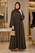 Timeless Elegance Abaya – Espresso Brown