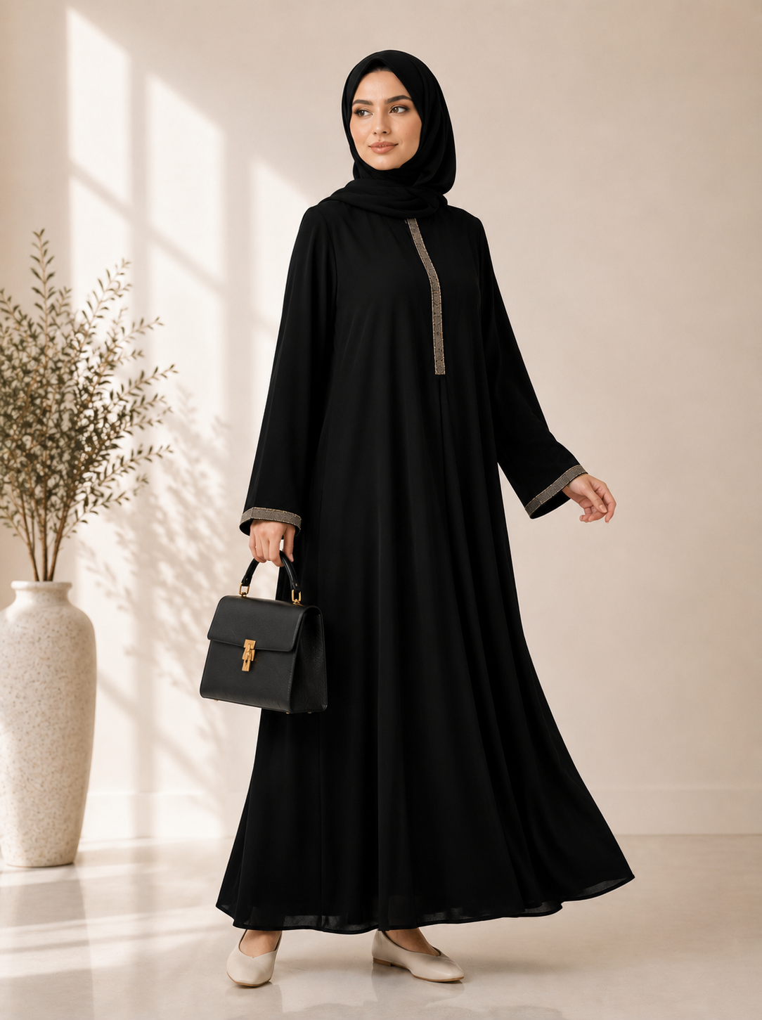 Luxury Cotton Modest Abaya