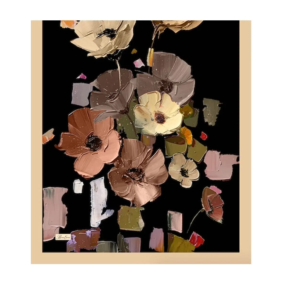 Midnight Bloom Premium Hijab