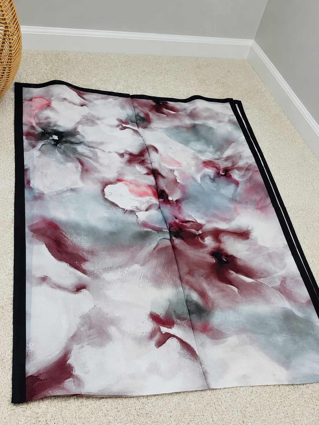 Elegant Watercolor Print Hijab Shawl