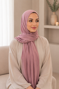 Premium Long Modal Hijab Shawl – Dusty Mauve