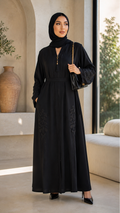 Elegant Black Embroidered Abaya – Modest Luxury Collection