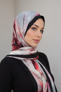 Elegant Watercolor Print Hijab Shawl