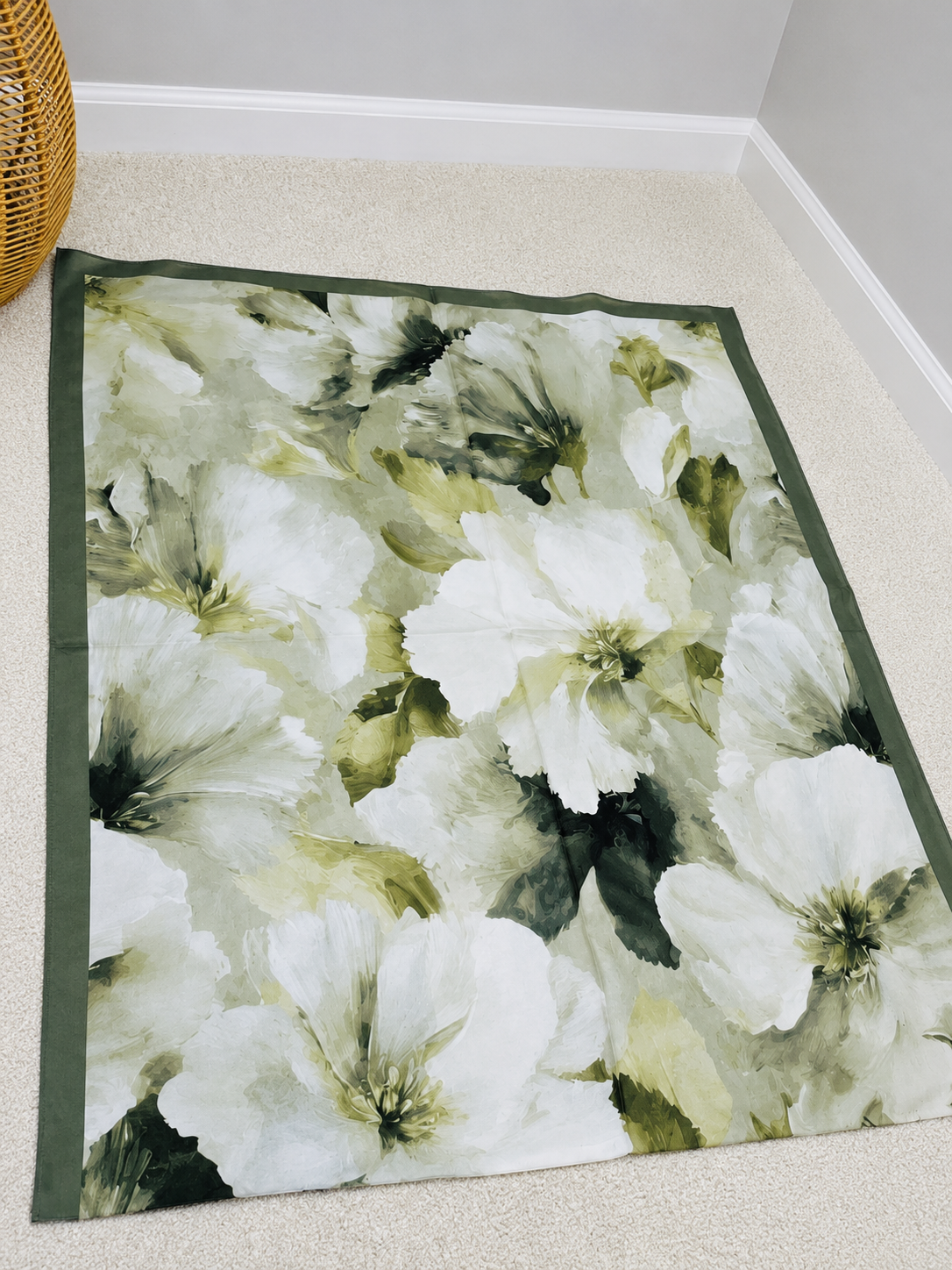Sage Bloom Floral Hijab Shawl