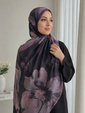 Midnight Bloom Premium Hijab